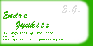 endre gyukits business card